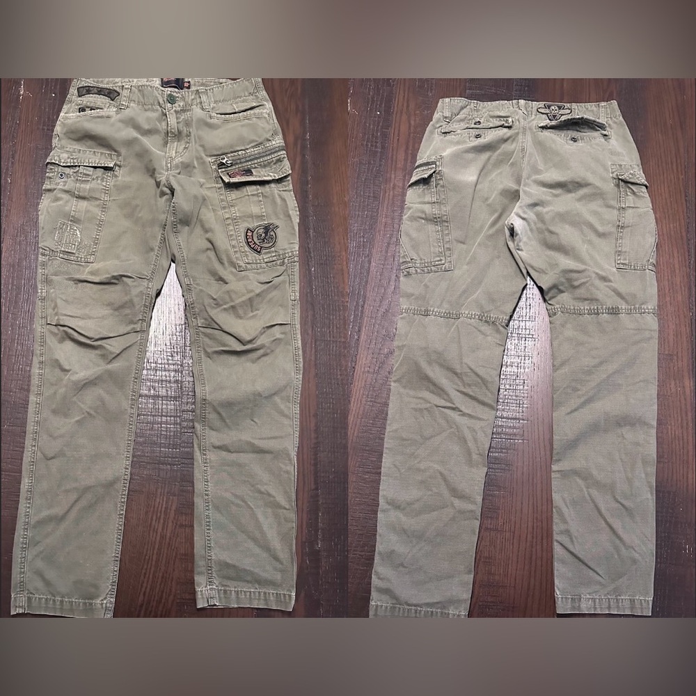 Superdry Utility Cargo Pants Olive Green Size 30 X 32 Military Core Cargo Lite